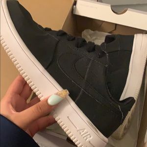 Sparkly black and white airforces